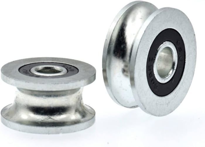 Lot de 4 poulies de renvoi pour cordes, grue de levage, poulies en acier à rainure en V, capacité de charge élevée, épaissie pour câbles en acier, colle à corde, intérieur et