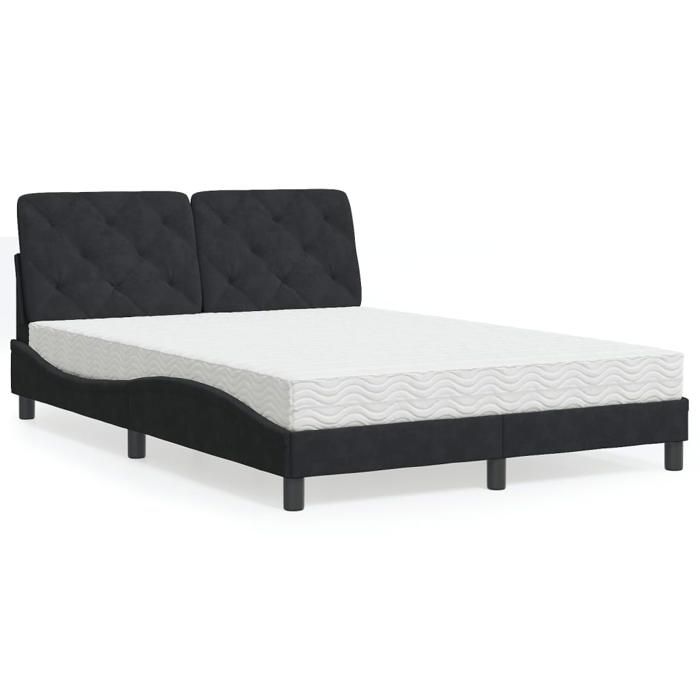 vidaXL Lit avec Matelas Lit Rembourré avec Coussin de Tête de Lit Lit Double Lit Adulte de Chambre à Coucher Intérieur 3208654