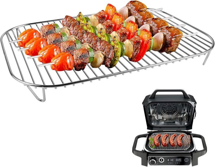 Grille De Cuisson En Inox 304 Pour Friteuse à Air - 20x20.5x10 Cm - Déshydratation, Cuisson Vapeur