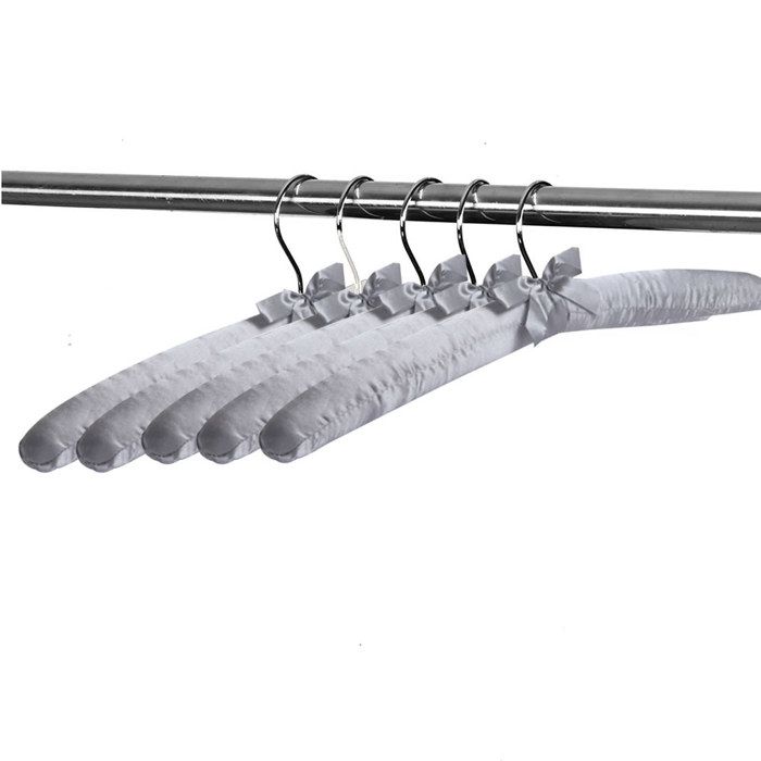 Lot de 5 cintres rembourrés en satin pour pulls robes manteaux sans bosses