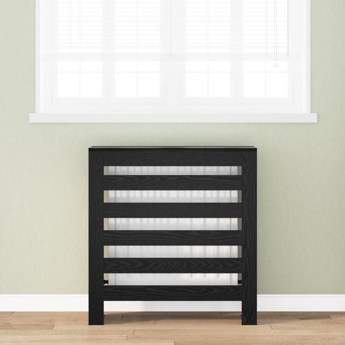 Couvercle de Radiateur Chêne Noir 78x20x82 cm Bois d Ingénierie
