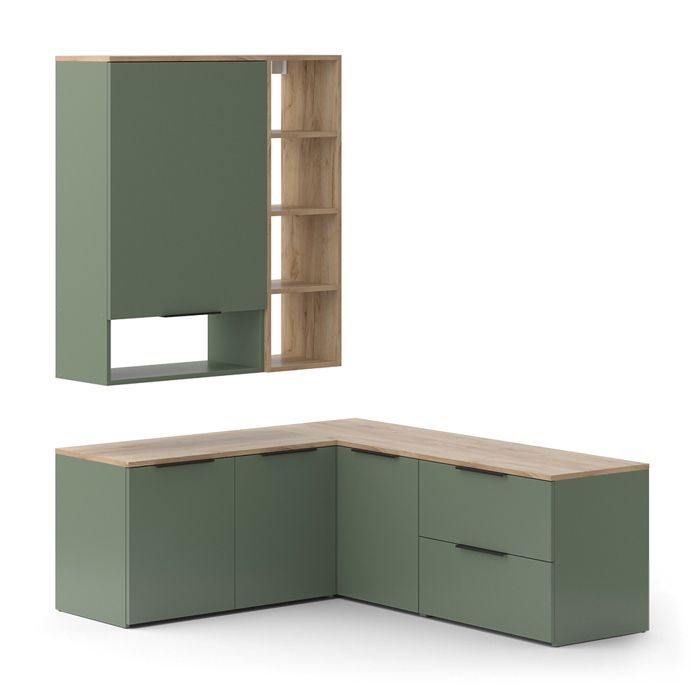 Meuble-paroi Wido 5 parties Vert Vicco 57459 Meuble-paroi Wido 5 parties Vert Vicco 57459