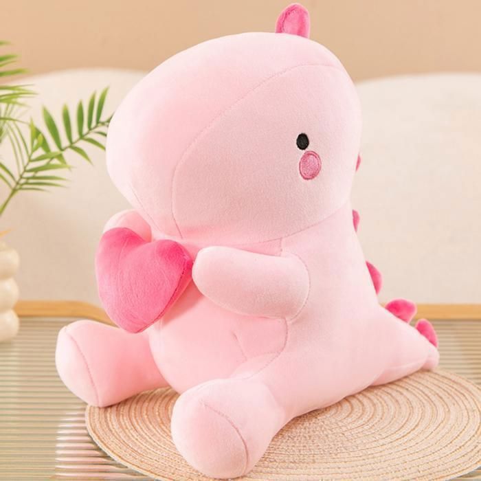 Peluche Dinosaure Moelleux Doux 30cm Coeur Amour - Doudou Poupée Jouet Cadeau Enfant Bébé Adolescent Adulte Qualite Premium Kawaii
