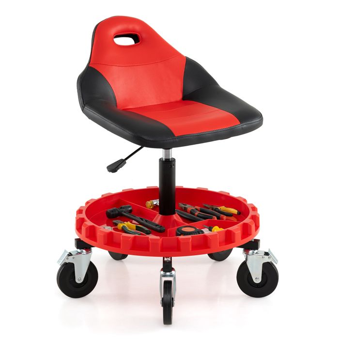 COSTWAY Tabouret dAtelier avec 5 Roulettes Plateau Porte-Outils Siège Pneumatique Hauteur Réglable de 71 à 83 cm Charge 150kg COSTWAY Tabouret dAtelier avec 5 Roulettes Plateau Porte-Outils Siège Pneumatique Hauteur Réglable de 71 à 83 cm Charge 150kg