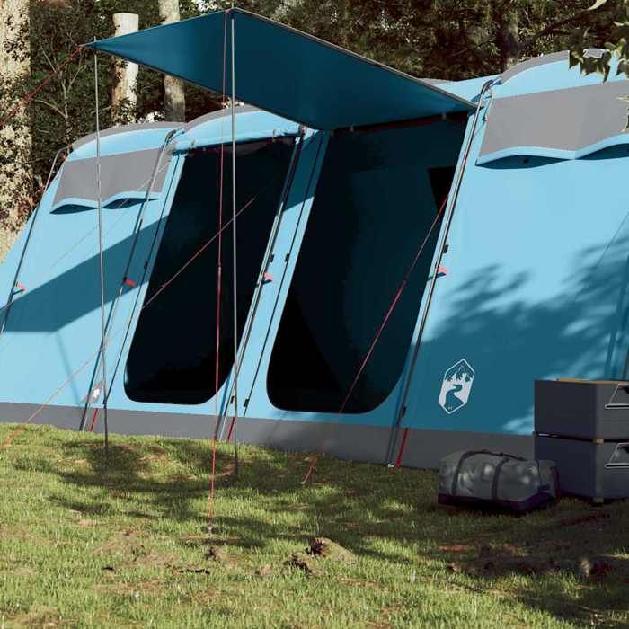 Tente familiale tunnel - vidaXL - 8 personnes - Imperméable - 698x315x200 cm - 4 chambres - 2 portes - E-port