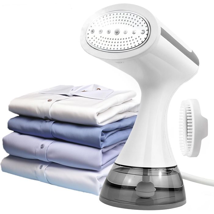 Défroisseur Vapeur Portable 1500W – Réservoir 300ml – Chauffe Rapide & Compact – Défroisseur à Main Puissant pour Vêtements blanche - Nobrand