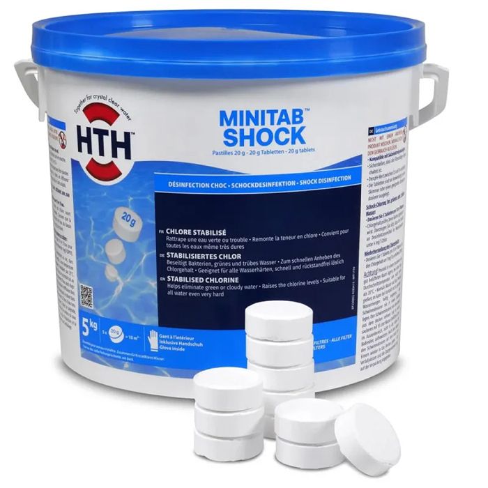 Hth Chlore choc pastilles 20g 5kg - MINITAB SHOCK 5KG
