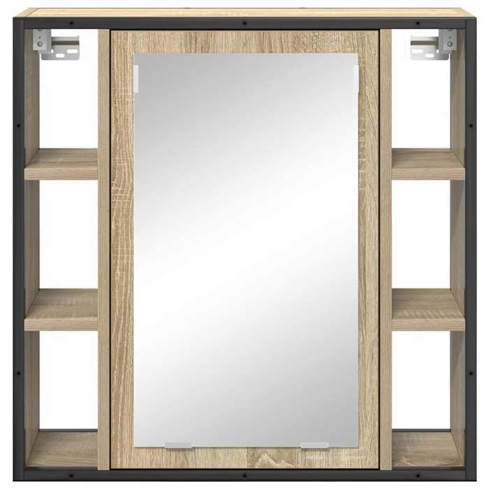 NEUF Cabinet de miroir Morden suspendu Scandinave - BKM - Armoire Miroir Chêne Sonoma 60 x 16 x 60cm Bois dingénierie FR00_3421447
