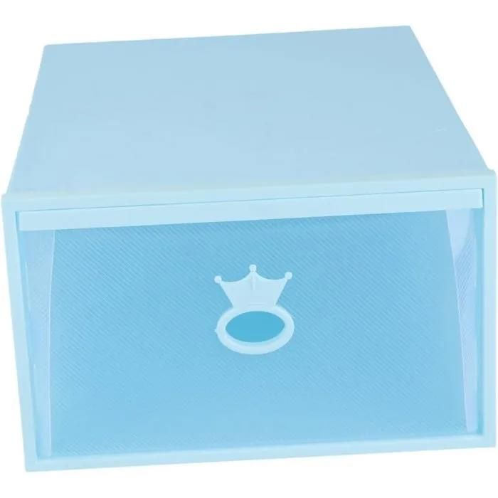 Boîte à Chaussures Transparente Épaisse à Tiroir en Plastique Rangement Facile avec Visibilité Directe pour Armoire et Dressing