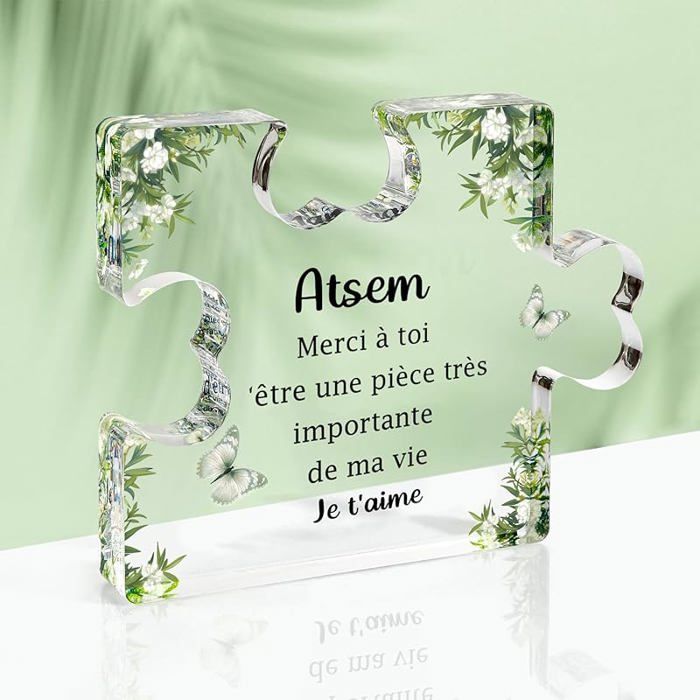 Cadeau Atsem Maternelle Cadeau Maitresse École Acrylique Bloc Puzzle Cadeau Atsem École Fin année Merci Atsem OBJET DECORATIF