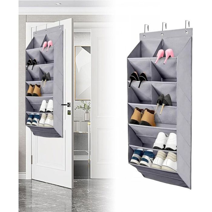 Étagère à chaussures suspendue en tissu Oxford organiseur 9 poches peu encombrant sur porte pour camping-car chambre enfant