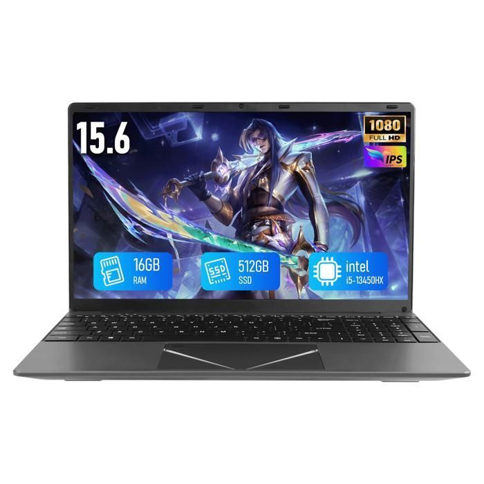PC Portable SVMIY 156 Full HD Intel Core i5-13450HX RAM 16Go 2x8Go Double Canal SSD 512Go