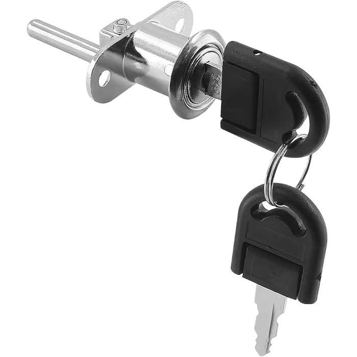 Serrure de tiroir pour meubles avec clé idéale pour csseurs armoires et vitrines Diamètre de 16 mm Argent 1pcs