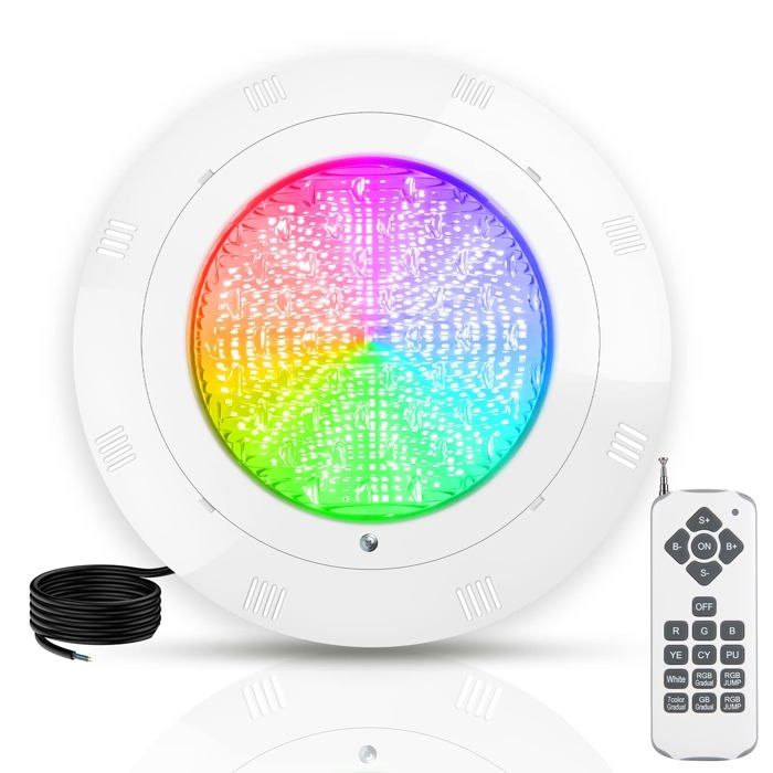 38W LED Piscine PAR56 Étanche IP68 Lampe Piscine RGB LED Submersible Lumière 12V DC/AC Projecteur de Pisciner Angle de r PROJECTEUR