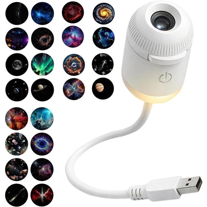 Veilleuse projecteur galaxie USB Projecteur rotatif à 360 degrés pour salon Veilleuse projecteur galaxie USB Projecteur rotatif à 360 degrés pour salon