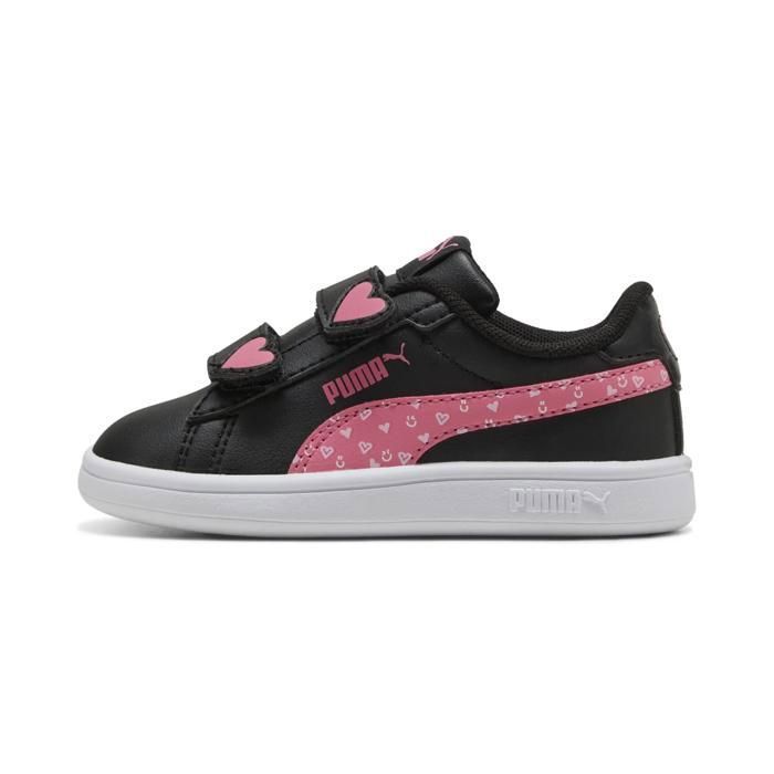 Baskets bébé fille Puma Smash 3.0 Hearty V - black/rose