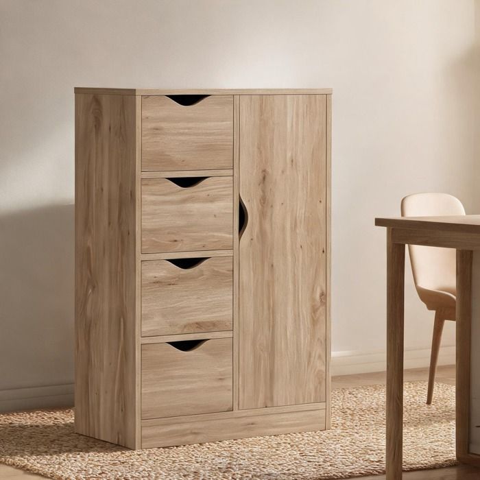 Colonne De Salle De Bain Armoire De Salle De Bain en Panneaux de particules Marron 54 x 29 x 83 cm