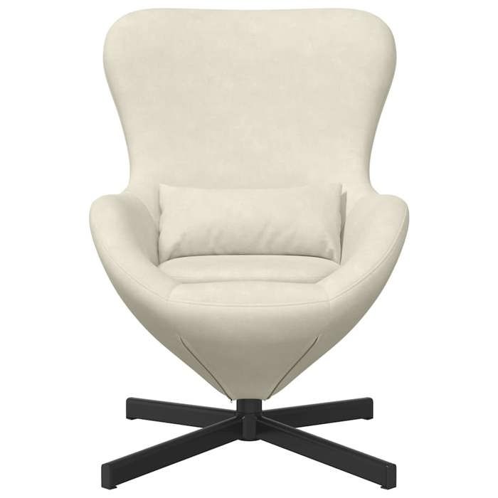 Magnifique Fauteuil œuf Crème 63x73x90 cm Velours - design polyvalent - pour maison - Crème 13.7 kg 2026_880532