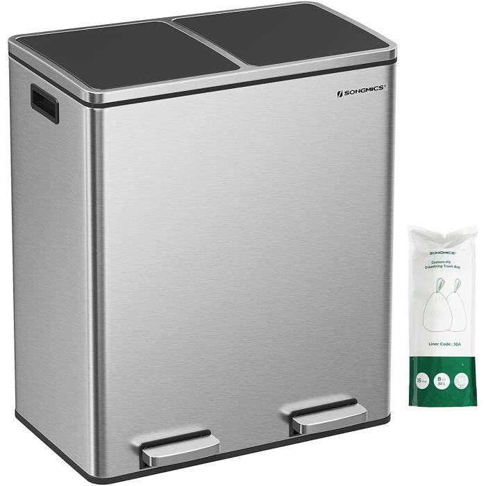 Poubelle Double Compartiment 2x30l