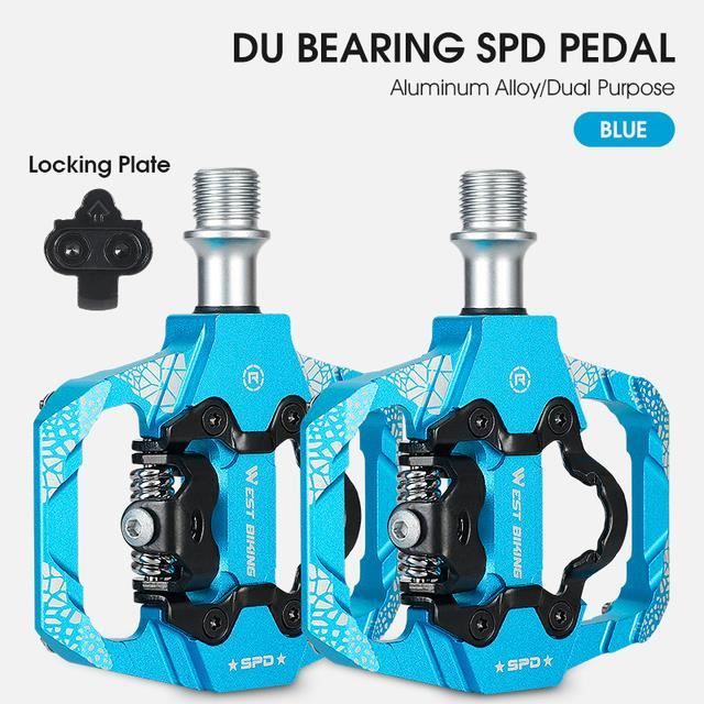 Pédales Automatiques WEST BIKING Pour Vélo De Route Avec Cales SPD-SL - Argent