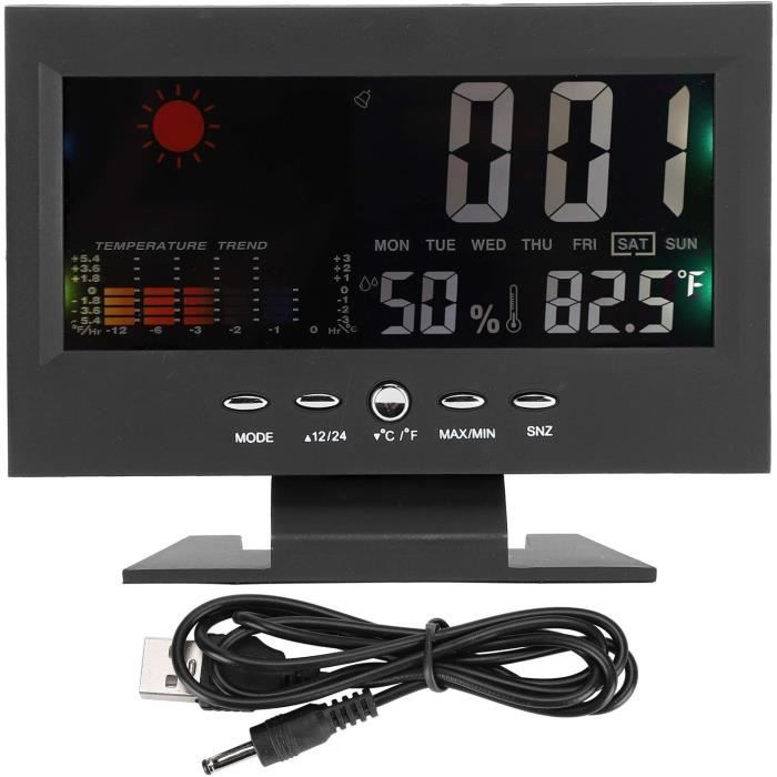Boussole Tableau De Bord Voiture Avec Thermomètre Et Hygromètre – Accessoire Auto Compact, Lecture Précise Température/humidité | Décoration Utile Intérieur Véhicule