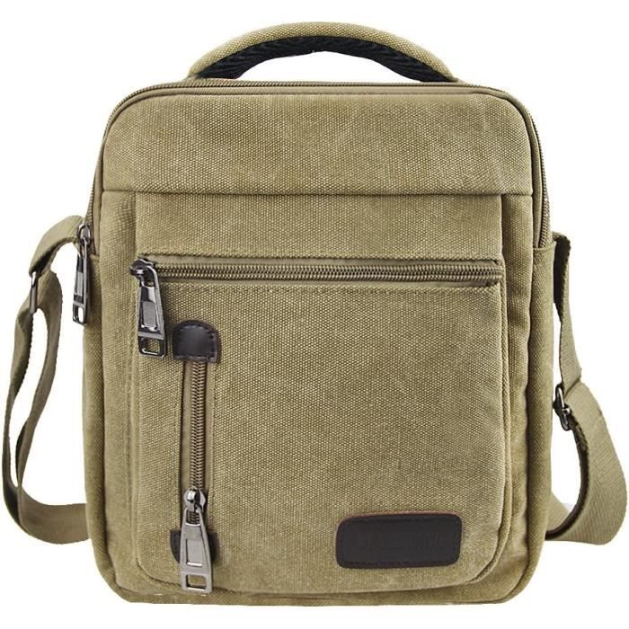 Sac bandoulière pour homme- Sac à main Rétro Sacoche pour Loisir Voyage