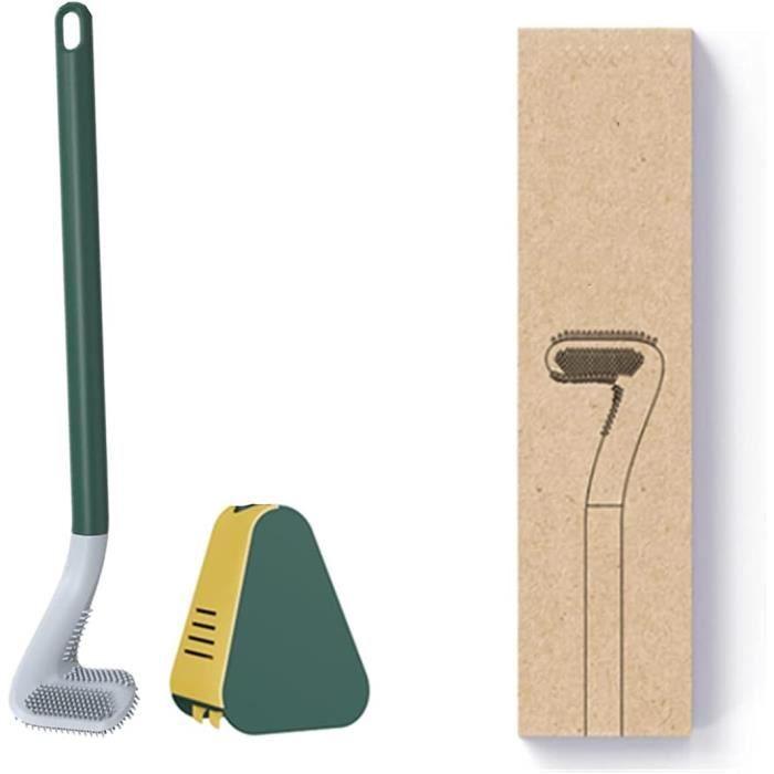 Brosse à Récurer Sol 2 En 1 (38 Cm) Avec Grattoir Et Manche Télescopique - Pour Salle De Bain, Terrasse, Cuisine