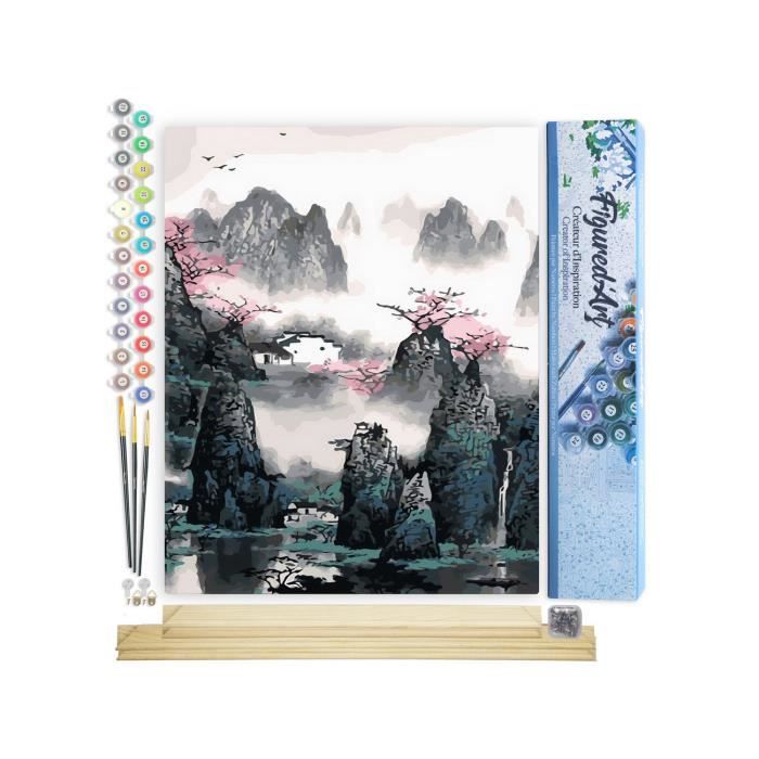 Kit Peinture Par Numéros Adulte - 'La Terreur' Monstre - Toile 20x40 Cm Avec Peintures Et Pinceaux - Activité Créative DIY Déco Maison - 4