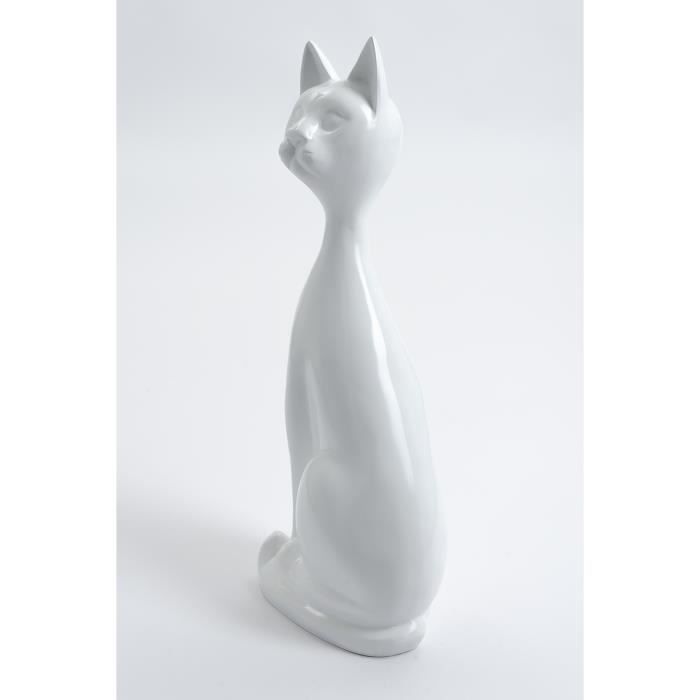 Statue En Resine Chat Assis Fin Ypres 60cm Sculpture Deco Decoration Jardin Maison Design Cat Achat Vente Statue Statuette Cdiscount
