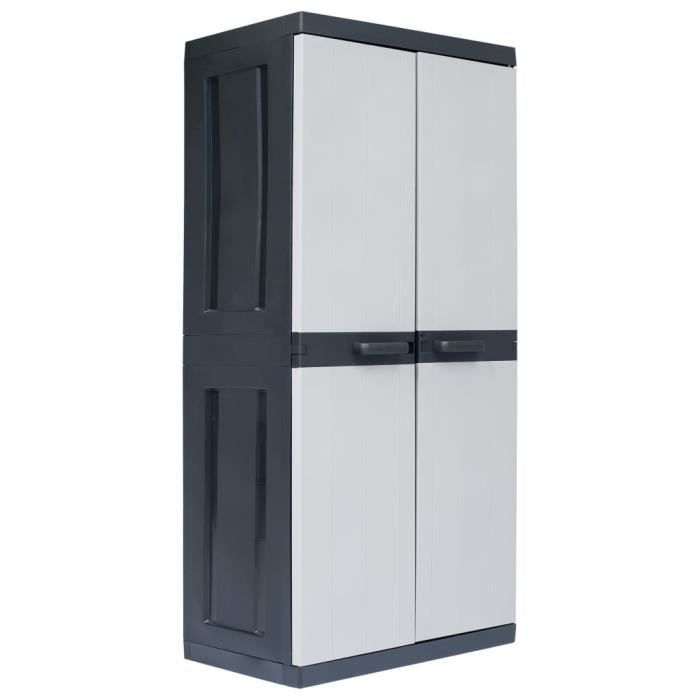 Armoire De Rangement Haute De Jardin Xxl 89x54x190 Cm Plastique Achat Vente Etabli Meuble Atelier Armoire De Rangement Haute De Cdiscount