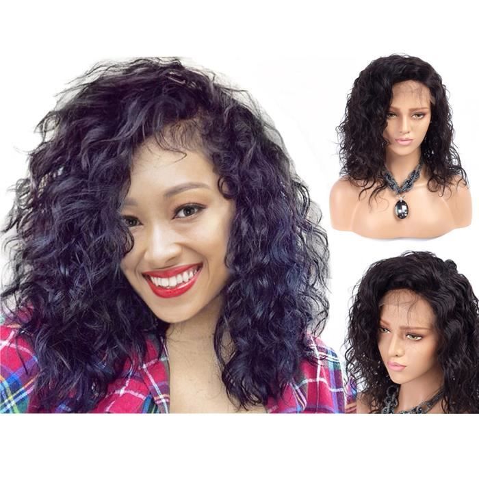 Bouclés perruques de cheveux humains avant de dentelle perruque frisée  brésilienne Remy Hair Lace Wig Perruque 107 - Cdiscount Au quotidien