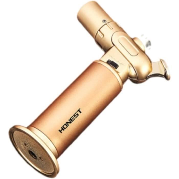 Lot De 4 Briquets Au Butane, Mini Briquet Torche, Coupe-Vent Jet Flamme Briquet Métal Jet Vert
