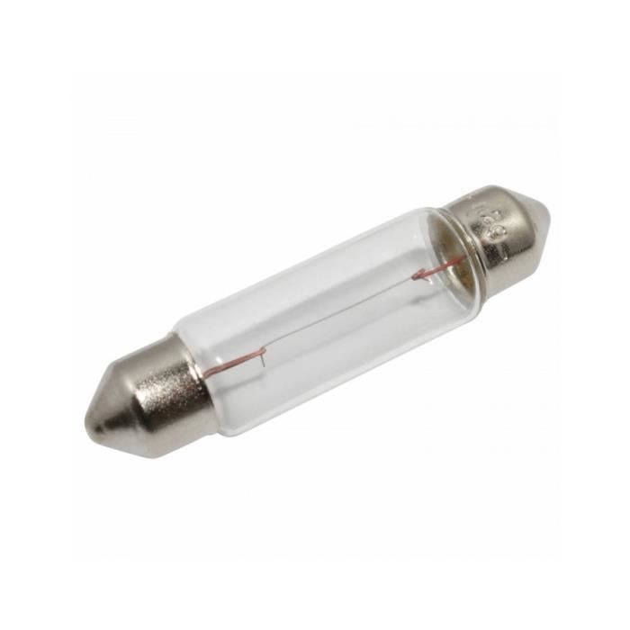 Ampoule-lampe 12v 5w norme c5w culot sv8,5-8 navette standard blanc (feu arriere+stop) (vendu a l'unite) -osram-