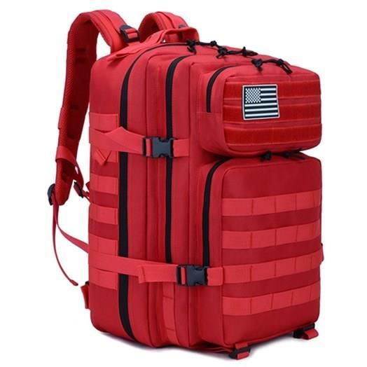SPAHER Sac à Dos Tactique Militaire 45L - Assault Pack Étanche MOLLE Grande Capacité - Idéal Randonnée, Camping, Survie, Voyage (Noir)