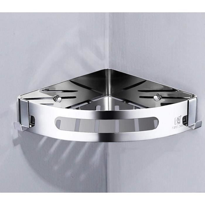 Etagère de douche d'angle chrome à visser ou à coller au mur essential SENSEA | Leroy Merlin