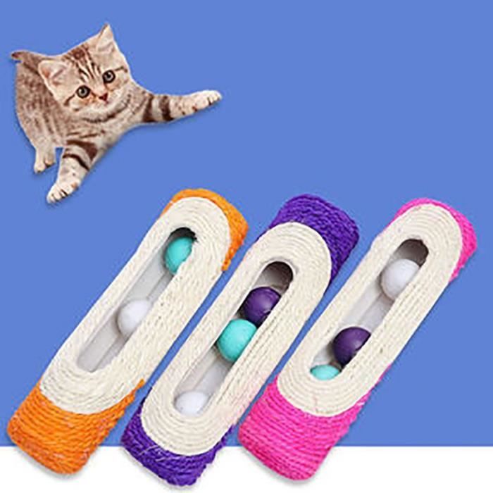 Toi Boule De Sisal Dessin Chat Griffoir Pour Chats Boule De Sisal Piegee Avec 3 Billes Pour Chat Jouets Interactifs Cdiscount Animalerie
