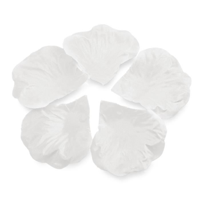 Lot de 1000 romantique pétales de roses blanches tissu décoration fête  mariage - Cdiscount Maison