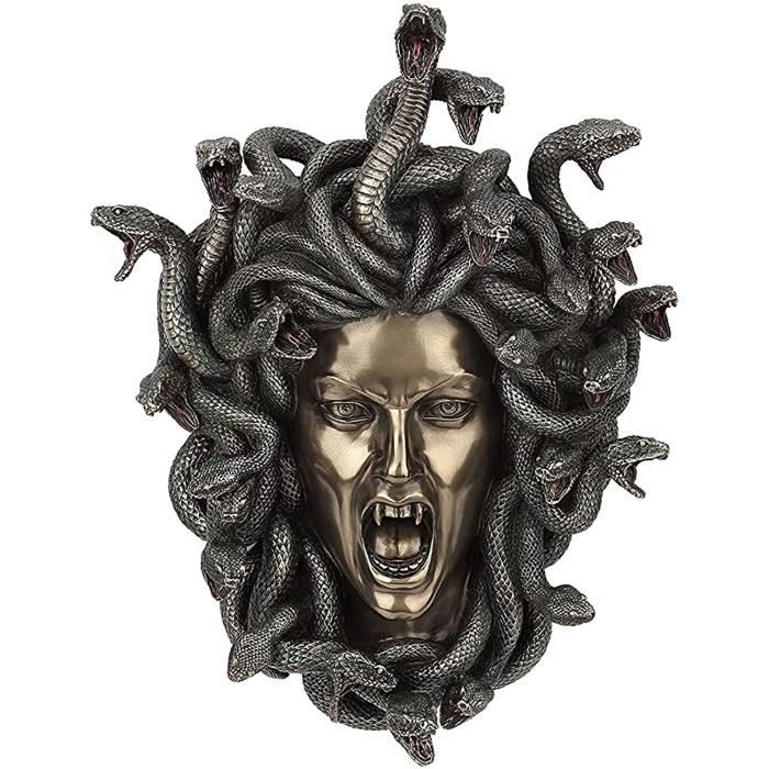 Statue 3d Decoration Murale Tete De Meduse Mythologie Grecque Monstre Statue Pour Decoration De Salon Chambre Bureau Cdiscount Maison
