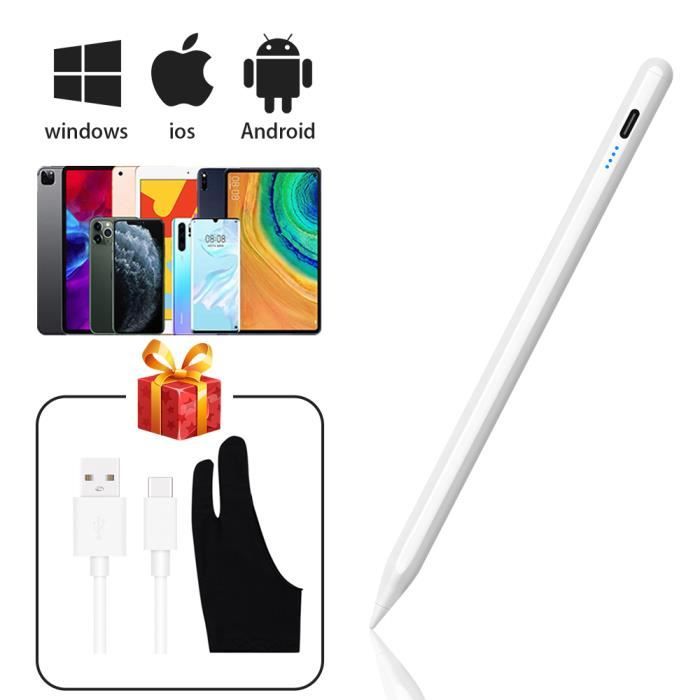 Stylet,Stylet universel pour tablette, stylo tactile pour Android IOS  Windows, iPad, Apple, Huawei, Lenovo - White and gloves - Cdiscount  Informatique