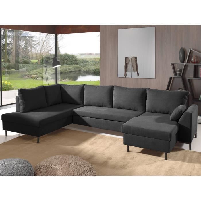 Montana Canape D Angle Gauche Panoramique Convertible En Tissu 7 Places 2 Coffres Couleur Gris Fonce Achat Vente Canape Sofa Divan Soldes Sur Cdiscount Des Le 20 Janvier Cdiscount