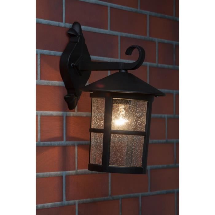 BRILLIANT Applique ext&eacute;rieure descendante Jordy 60W - Noir et rouille