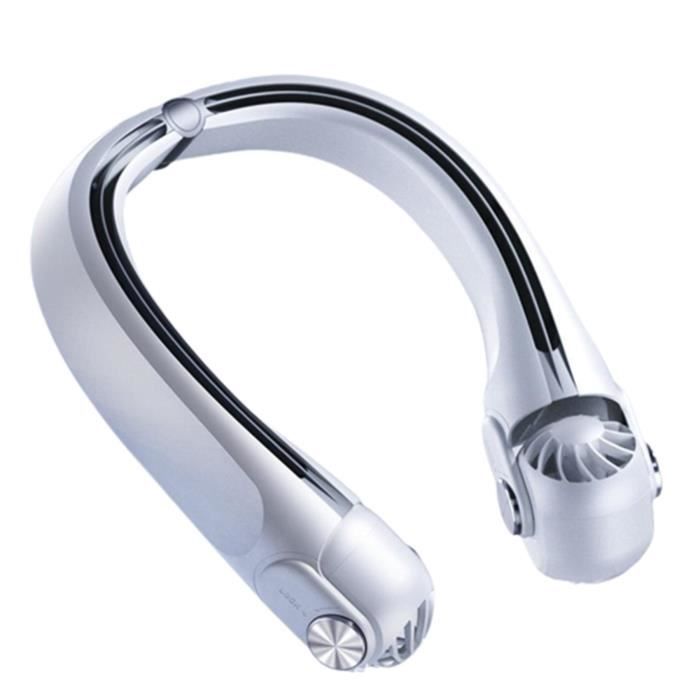 Ventilateur de cou portable blanc pour une rafraîchissement rapide et efficace - Idéal pour les activités en plein air - Bytelike