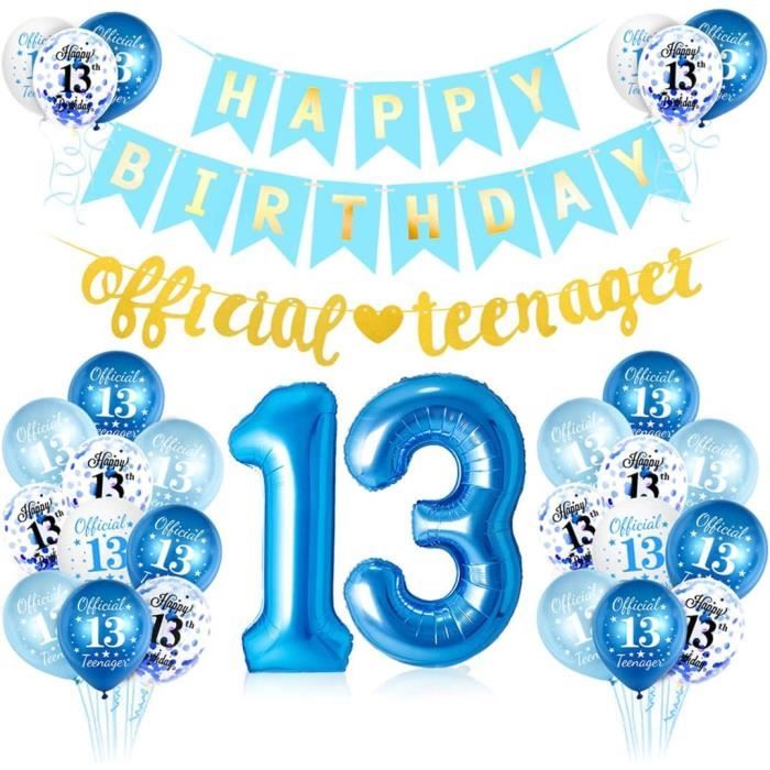 Décorations D'anniversaire Pour Garçon, Lot De Ballons De Fête Avec