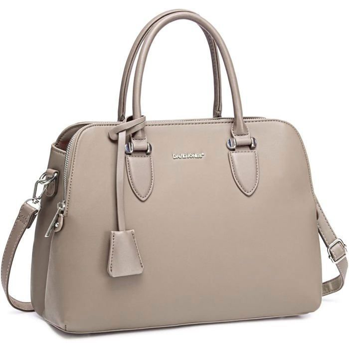 David Jones - Sac à Main Femme Bugatti - Cabas Fourre-Tout Elégant Cuir PU - 2 Compartiments Multipoche Chic - Beige David Jones - Sac à Main Femme Bugatti - Cabas Fourre-Tout Elégant Cuir PU - 2 Compartiments Multipoche Chic - Beige