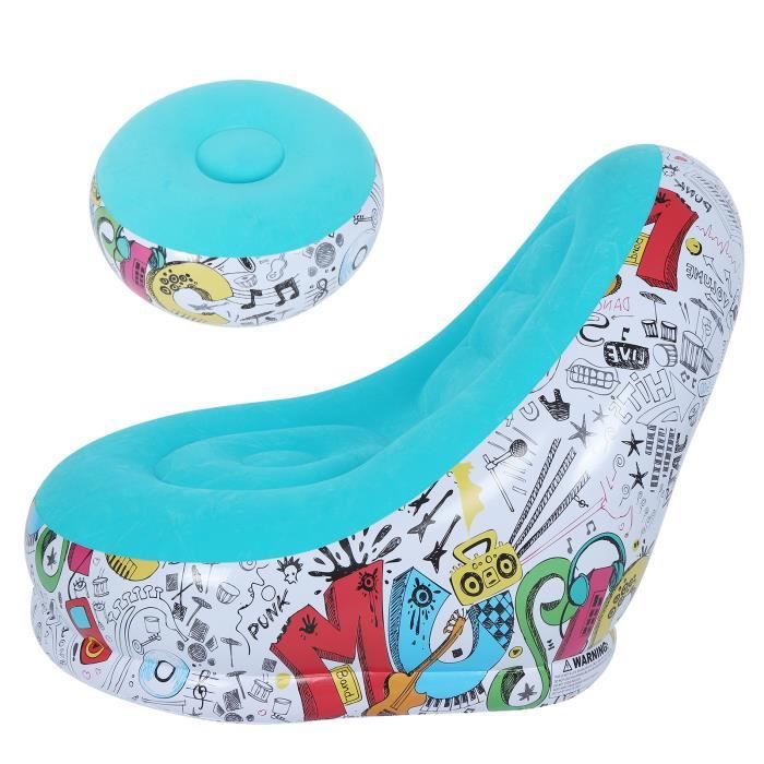 Chaise Longue Gonflable Canapé Gonflable Chillbo Flap N Nap XL - Chaise Longue Plage Bleu Nautique Chaise Longue Gonflable Chillbo Plage Camping
