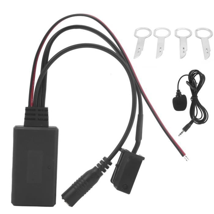 Câble audio Adaptateur Audio Bluetooth 5.0 AUX Kit mains libres Microphone 8Pin adapté pour Ford 5000-6000 CD stéréo-XIS