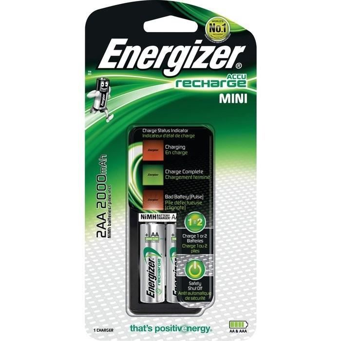 Chargeur compact Energizer pour accus AA et AAA