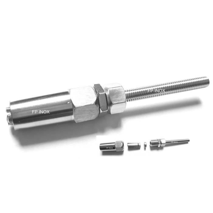 Embout à Sertir Manuel Inox A2 Pour Câble 6mm – Garde-corps – Satiné
