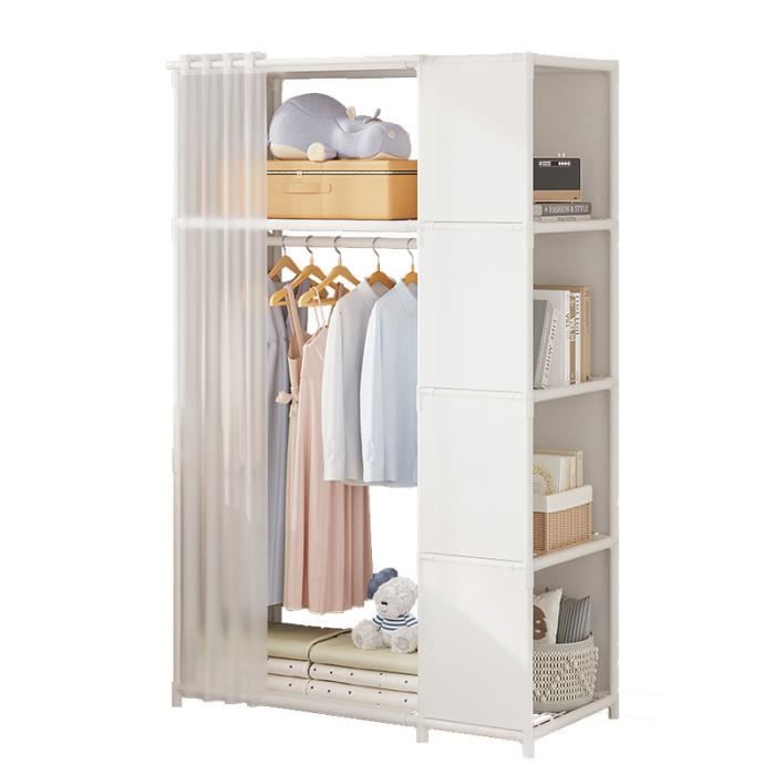 Armoire de Rangement Penderie Tissu Armoire Chambre Portable pour