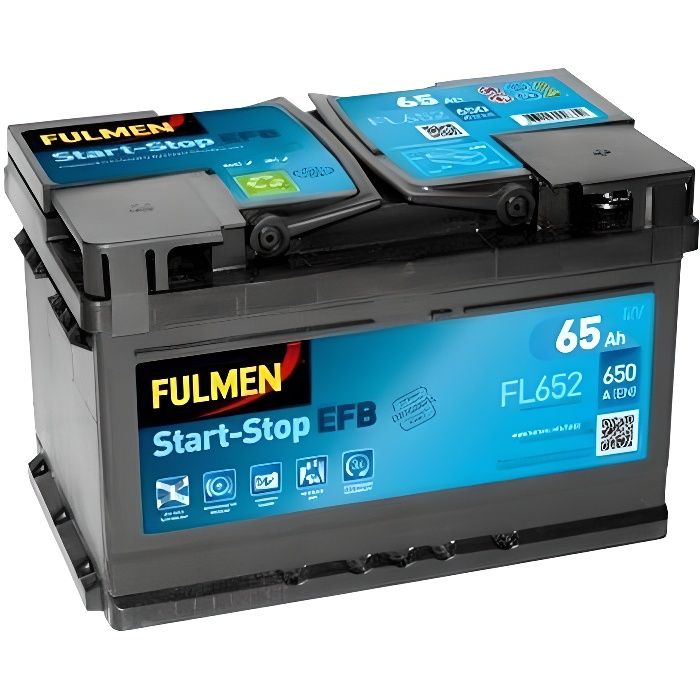 Batterie voiture FULMEN Start-Stop EFB FL652 12V 65Ah 650A-Fulmen